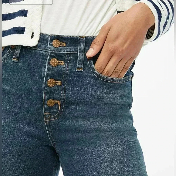 JCREW Tall high-rise flare crop jean with button fly in all-day stretch - NWT - Picture 2 of 14